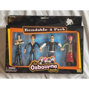 Vintage The Osbournes Family 4-Pack of Bendable Action Figures  Fun 4 All 2002
